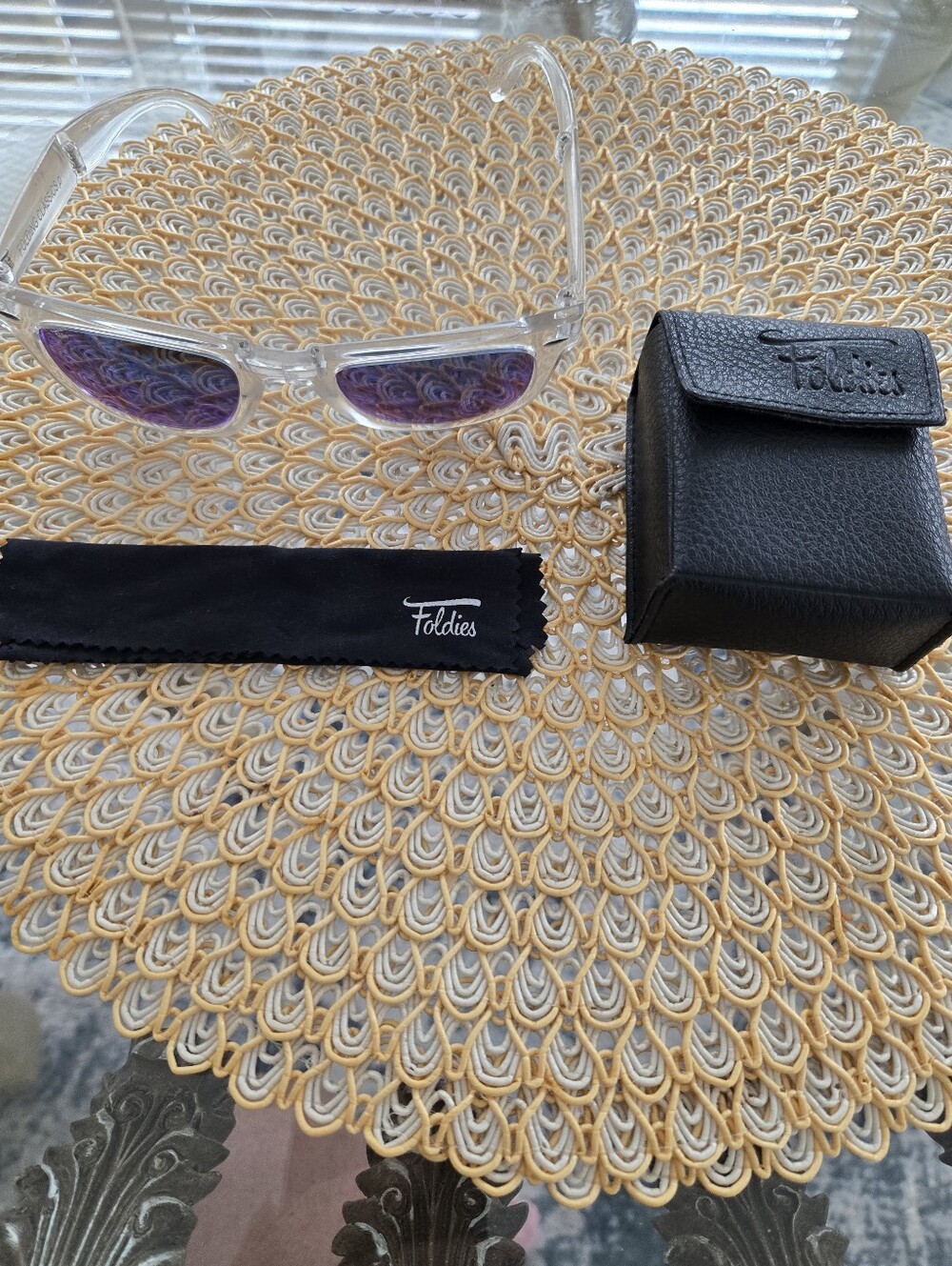 Clear Frame Sunglasses with Tinted Lenses - UV400. Foldies